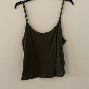 Olive green crop top size large
